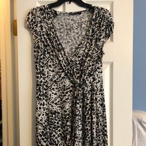 Faux-wrap dress